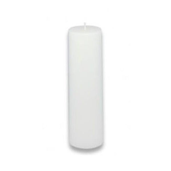 Zest Candle Zest Candle CPZ-112-24 2 x 6 in. White Pillar Candle -24pcs-Case - Bulk CPZ-112_24